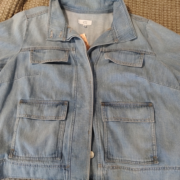 LOFT Plus Swing Denim Utility Jacket - Picture 6 of 11